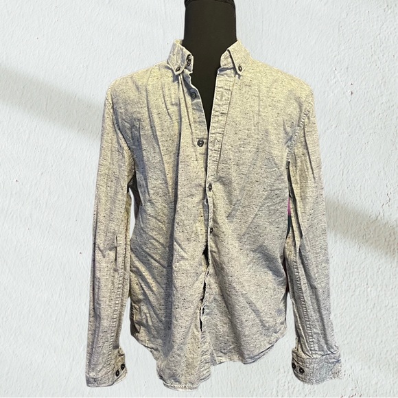 DENIM & FLOWER Ricky Singh Texture Print Button Down Shirt | M - Picture 1 of 2